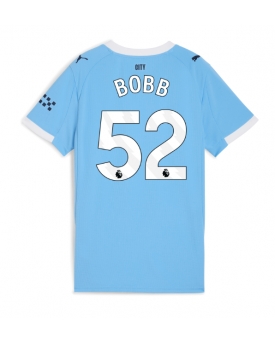Billige Fotballdrakt Manchester City Oscar Bobb #52 Replika Hjemmedrakt Dame 2025-26 Kortermet Billige Fotballdrakt Manchester City Oscar Bobb #52 Replika Hjemmedrakt Dame 2025-26 Kortermet